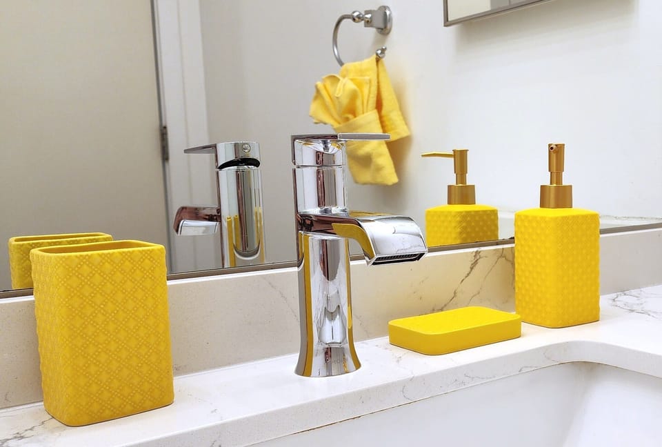Yellow accents