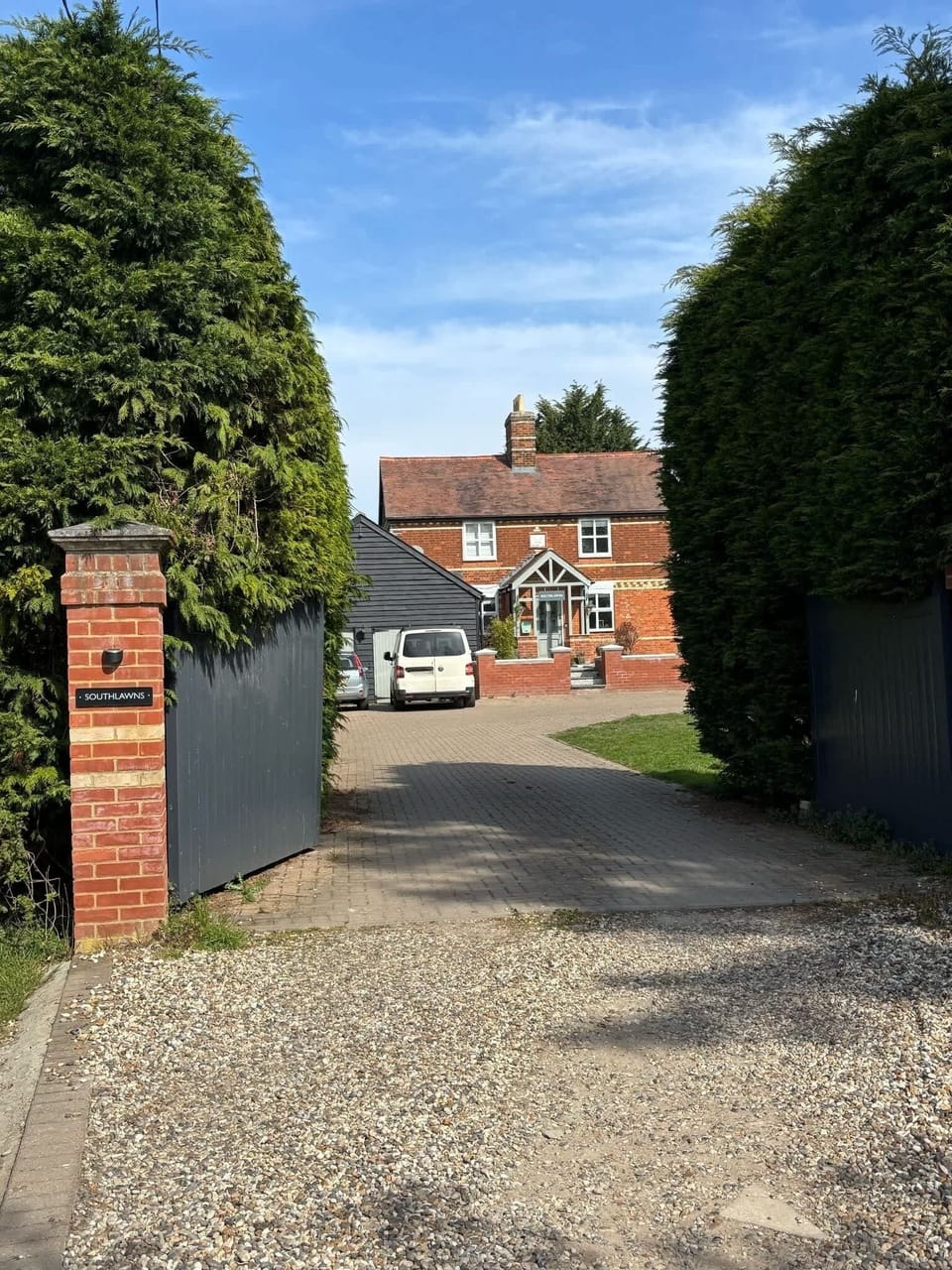 Welcome to your serene getaway starts right here at the entrance driveway.