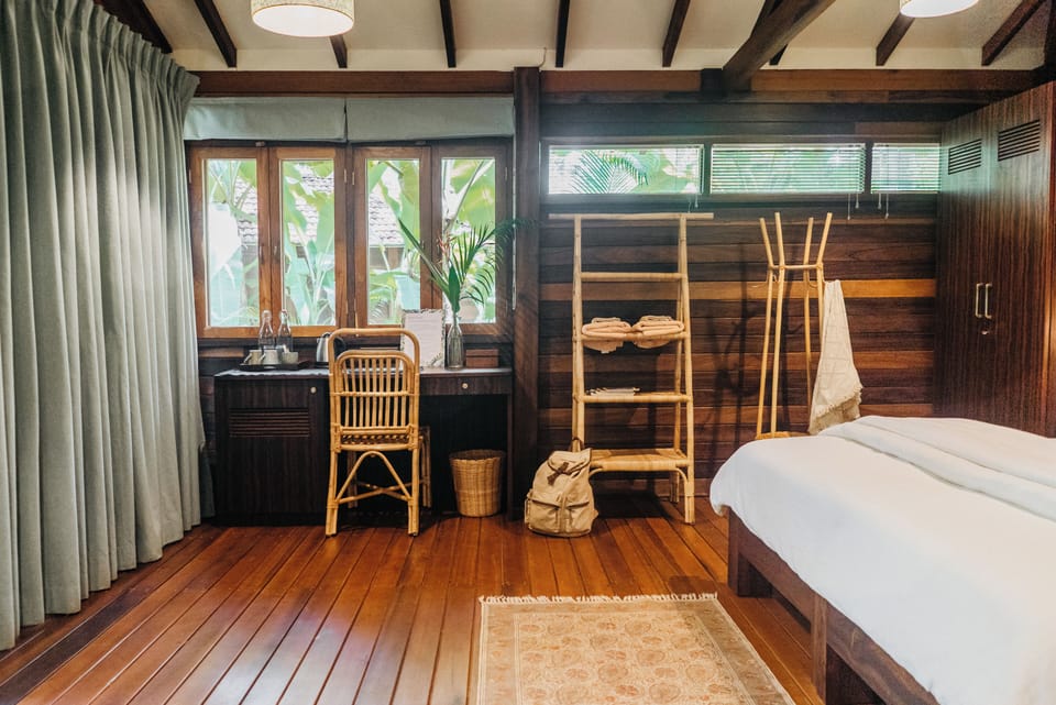 Royal Room, 1 King Bed, Patio, Garden View | Memory foam beds, free minibar items, in-room safe