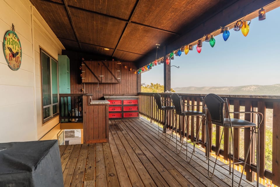 Balcony view with seating area