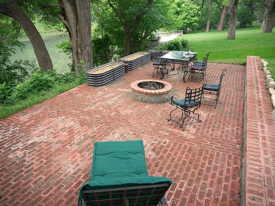 Lounge on the patio - fire pit and large dining table