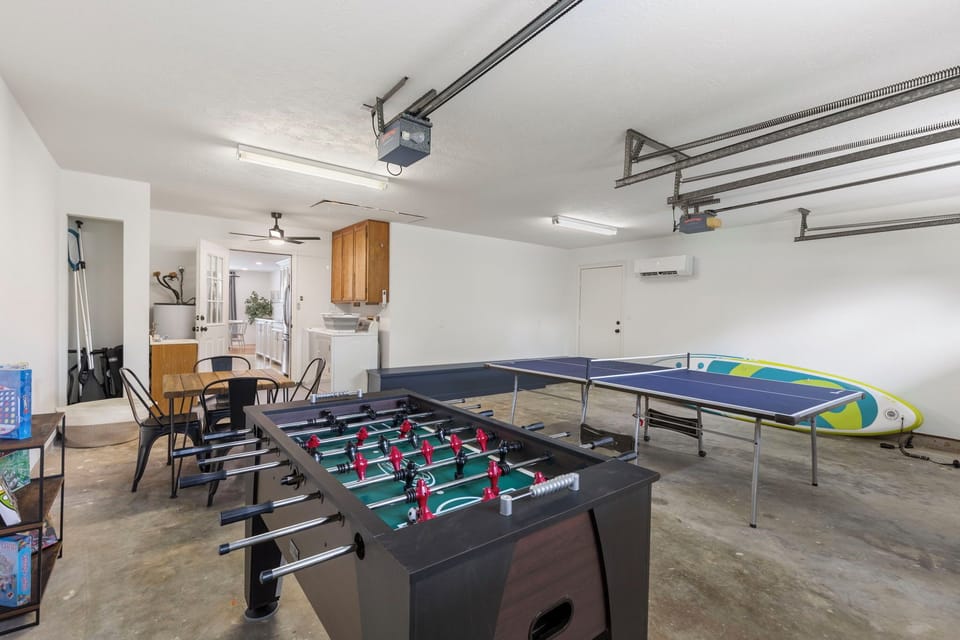 Foosball table for head-to-head matches,  kids and adults love it!