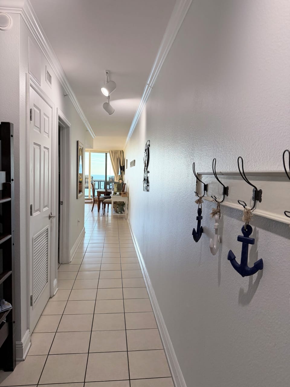 Hallway view from the front door/bunk beds area