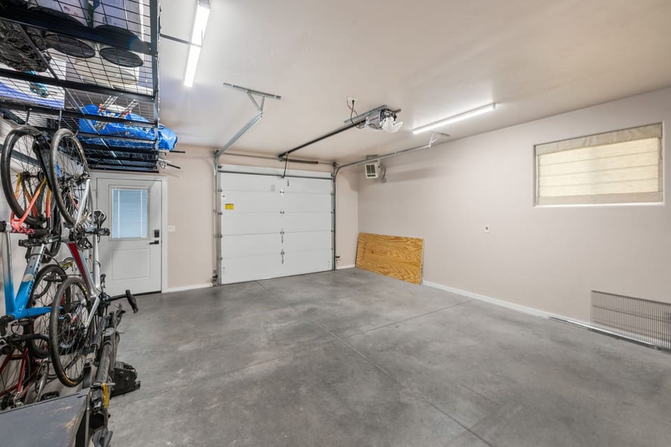 Heated garage and space for coats, boots and all your gear.