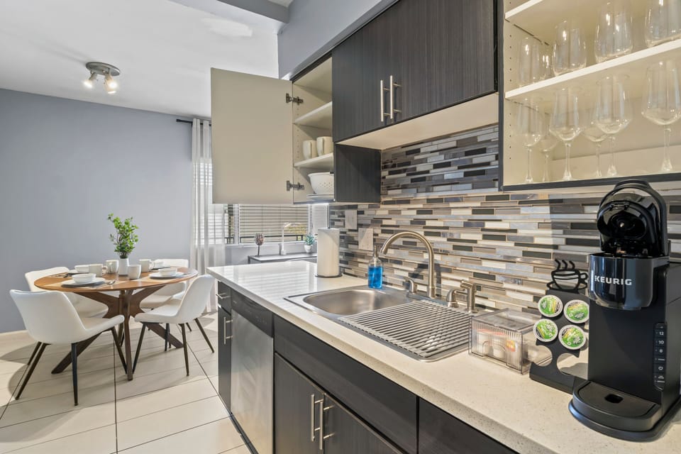 Fully-stocked kitchen