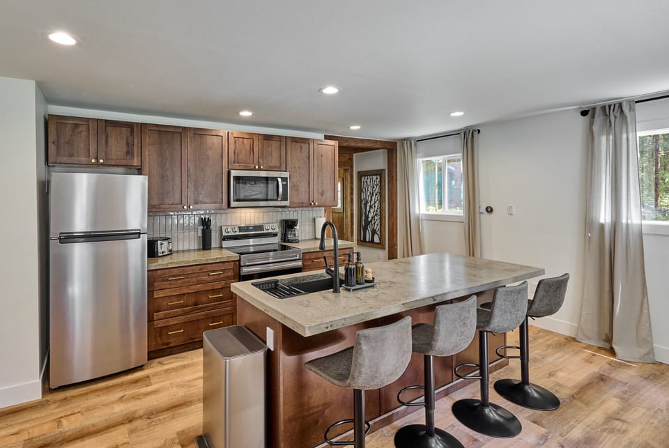 The open design lets you cook while staying connected to the action