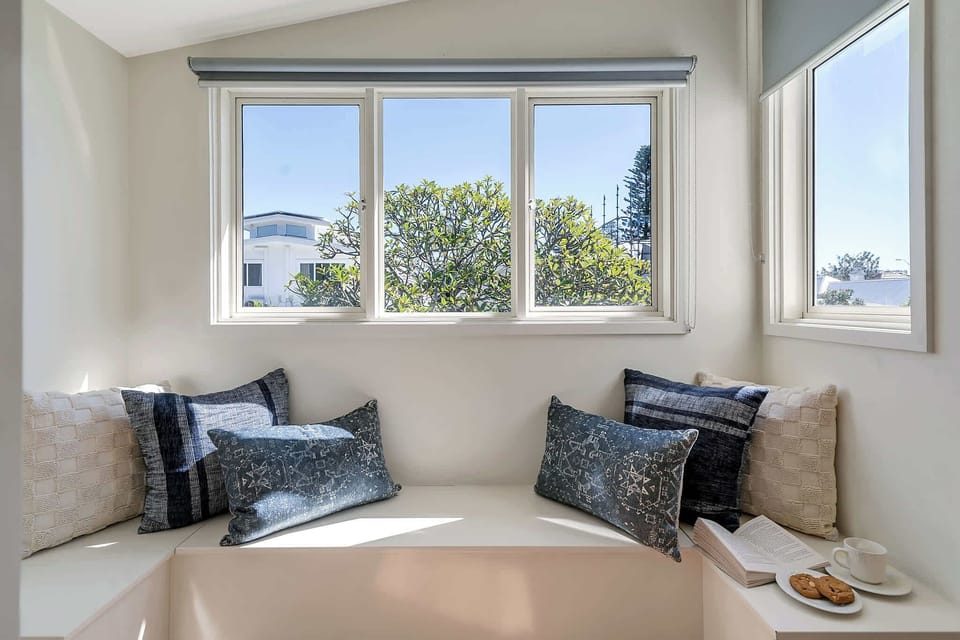 Relax in the reading nook in your main bedroom