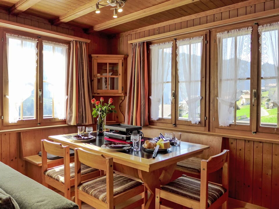 Furniture, Wood, Interior Design, Flooring, Table, Floor, Ceiling, Kitchen & Dining Room Table, Chair, Room