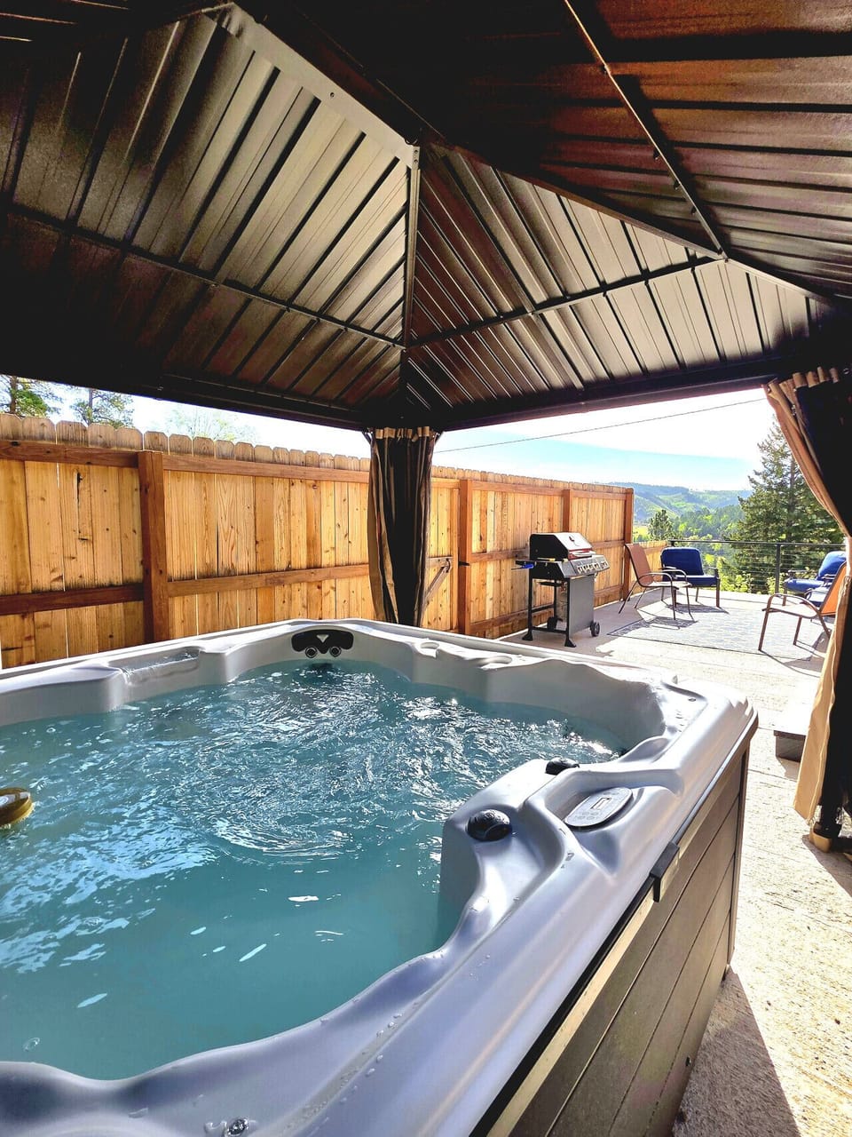 Grba a soak in the spa on the private patio w/ amazing views