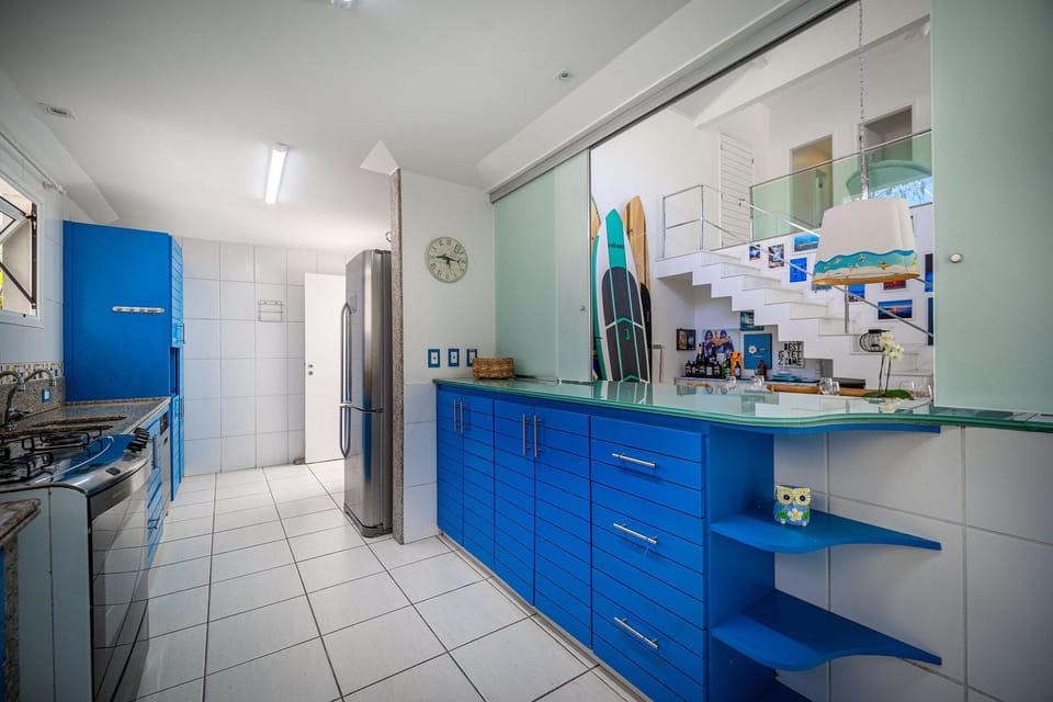 Villa | Private kitchen | Fridge, microwave, oven, stovetop