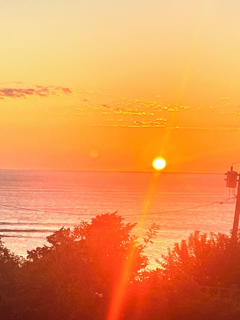 Morning sunrise viewed from the house