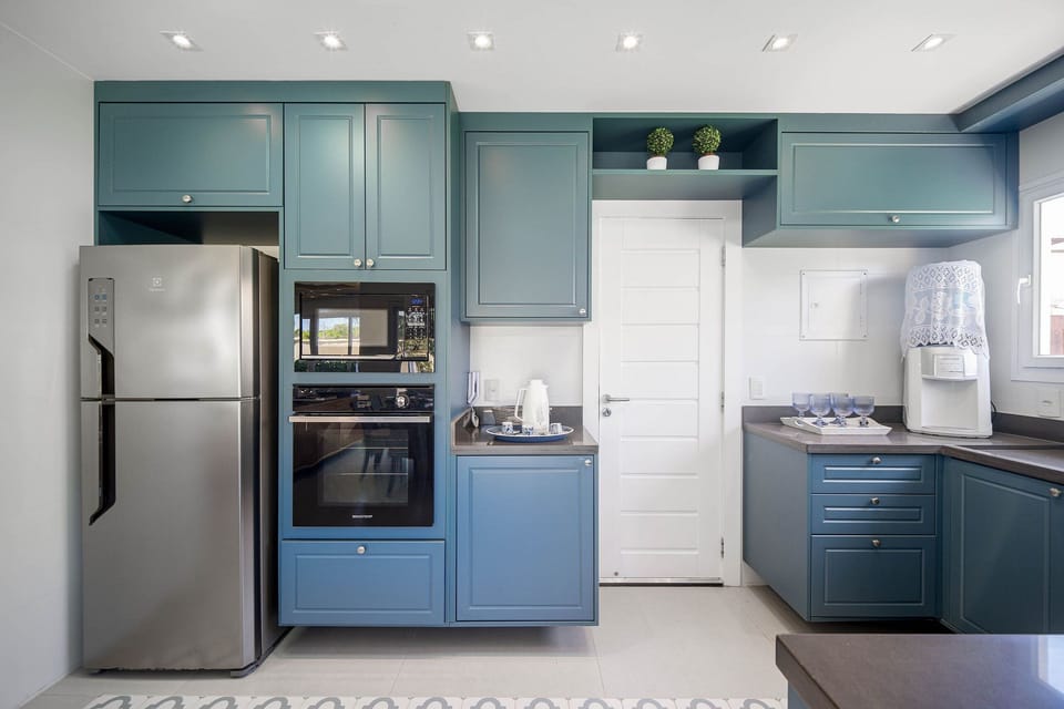 Villa | Private kitchen | Fridge, microwave, oven, stovetop