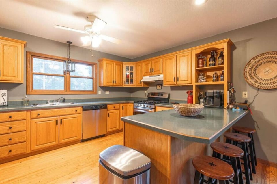Fully stocked kitchen