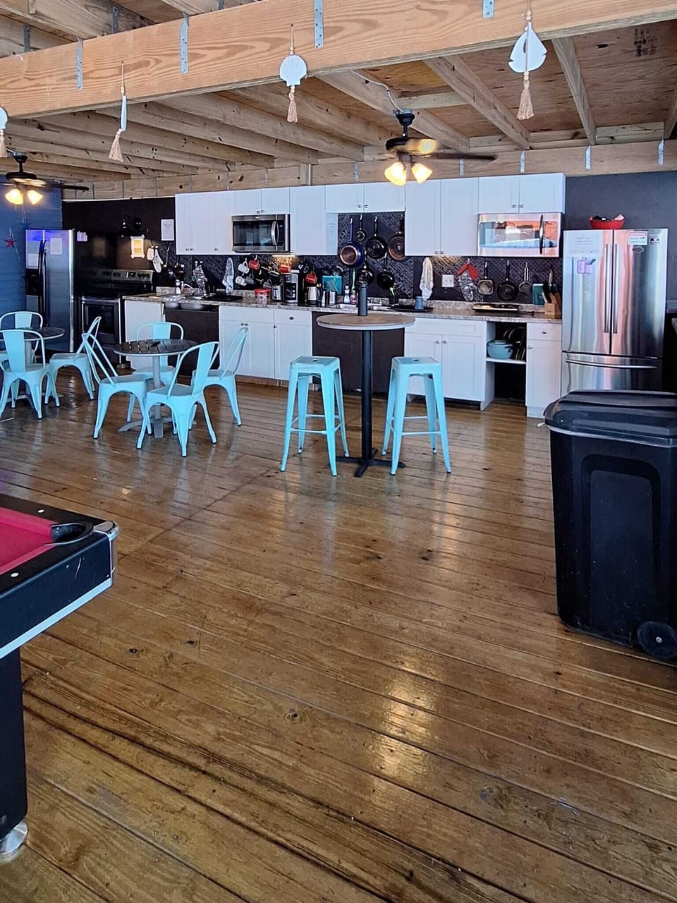 Shared fridge, microwave