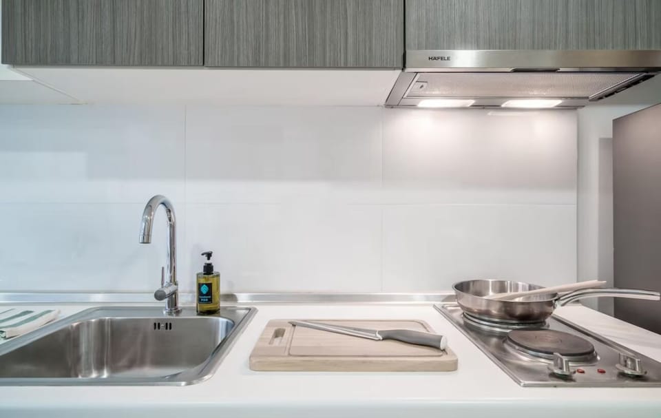 Double Room, Garden View | Private kitchen | Full-size fridge, microwave, stovetop, electric kettle