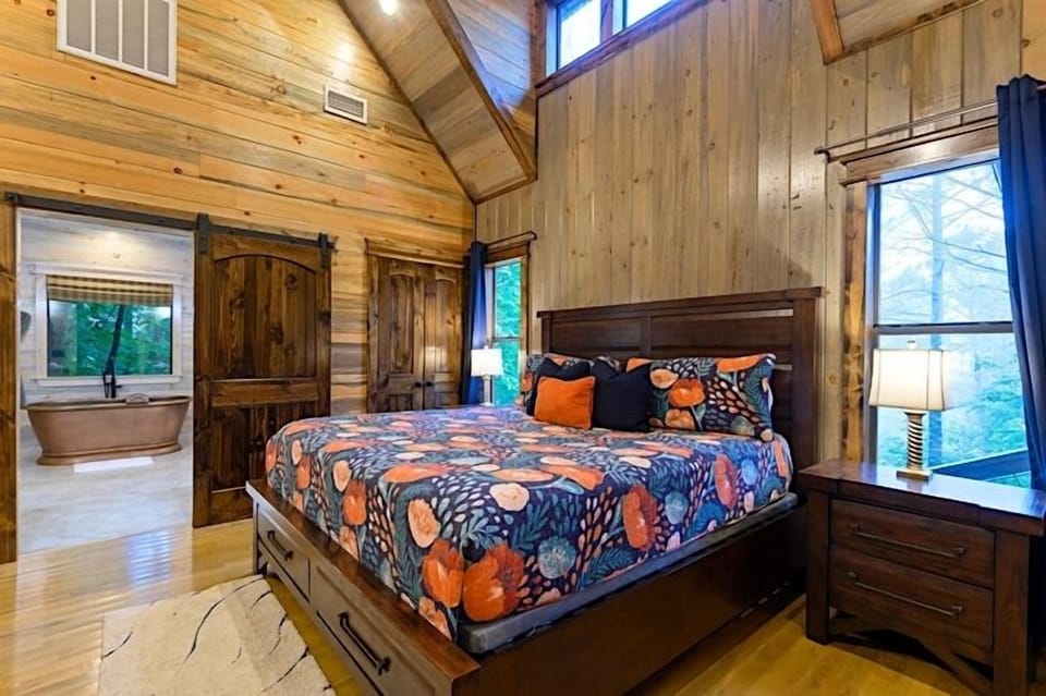 Private bedroom with comfortable king bed