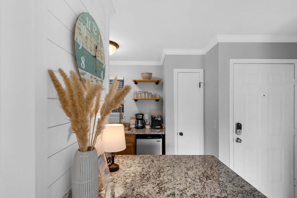 Open layout and the kitchen offers a pantry