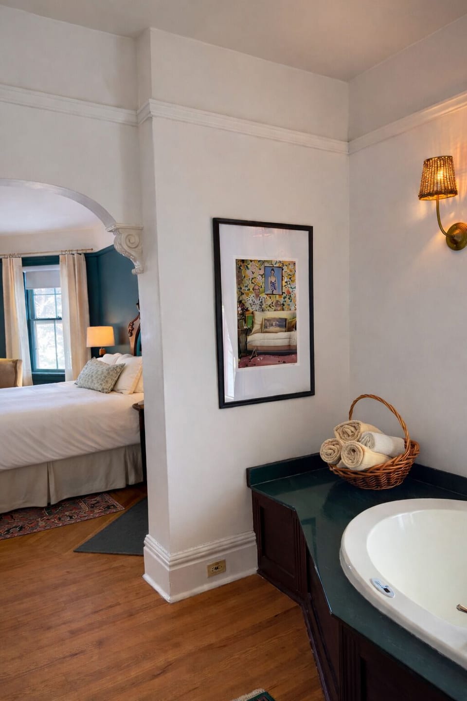 Premier Suite, 1 King Bed, Second Floor | Bathroom | Hair dryer, towels