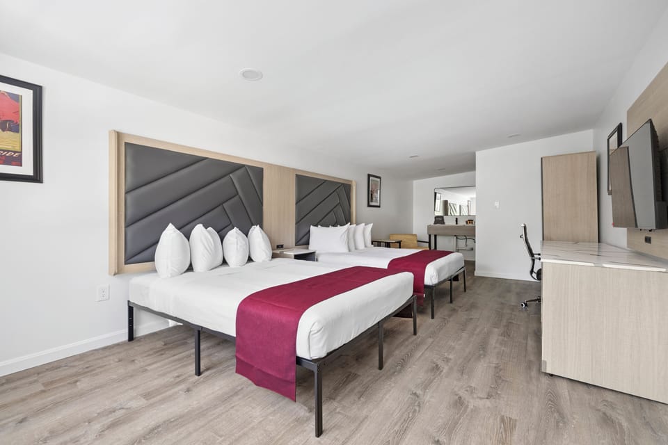 Classic Double Room, 2 Queen Beds | Individually decorated, individually furnished, desk, laptop workspace