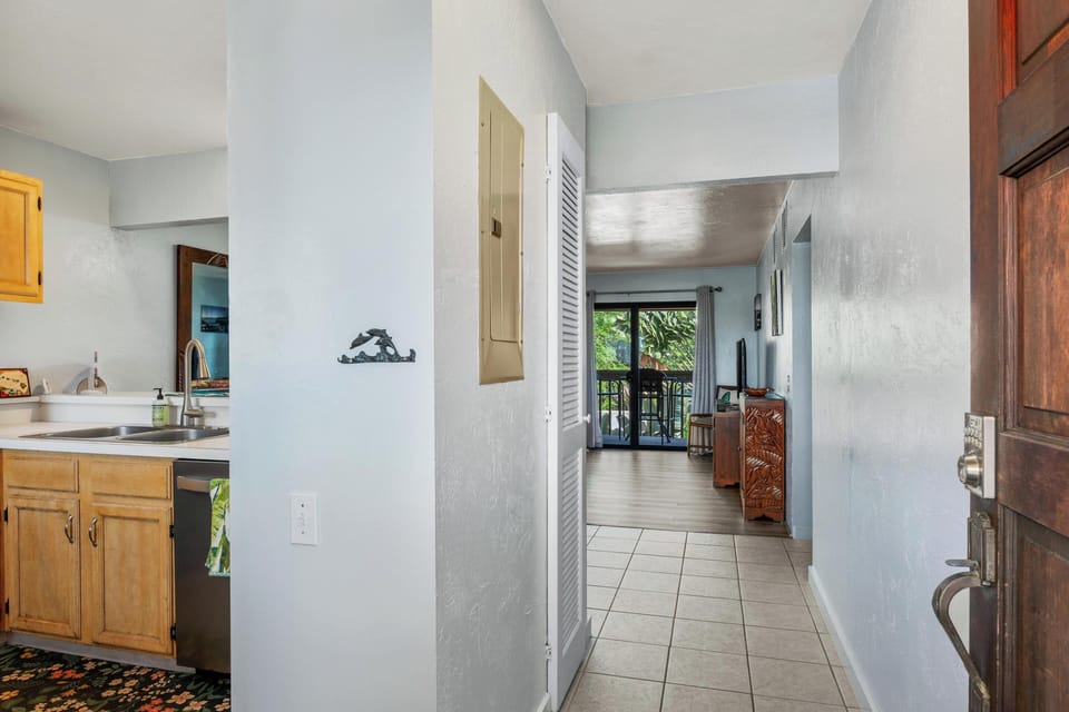 Hallway from the kitchen to the dining and living room