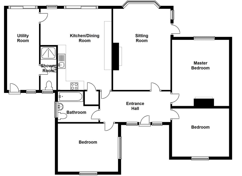 Floor plans of Aeolian Holiday Cottage, Padstow, North Cornwall