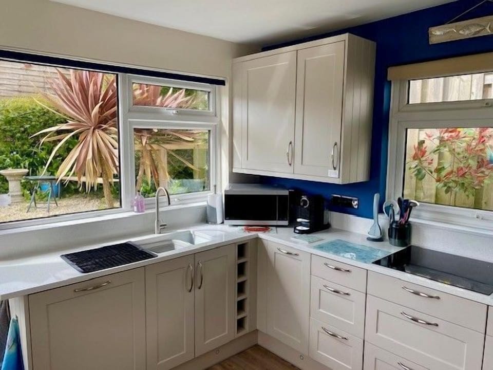Kitchen with view out to garden