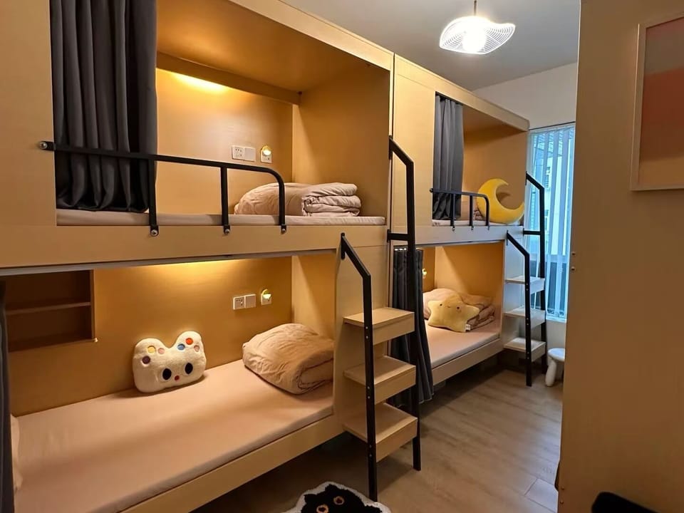 Quadruple Room, Men only, Balcony, City View | Desk, free WiFi, bed sheets