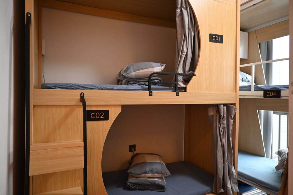 Quadruple Room, Men only, Balcony, City View | Desk, free WiFi, bed sheets
