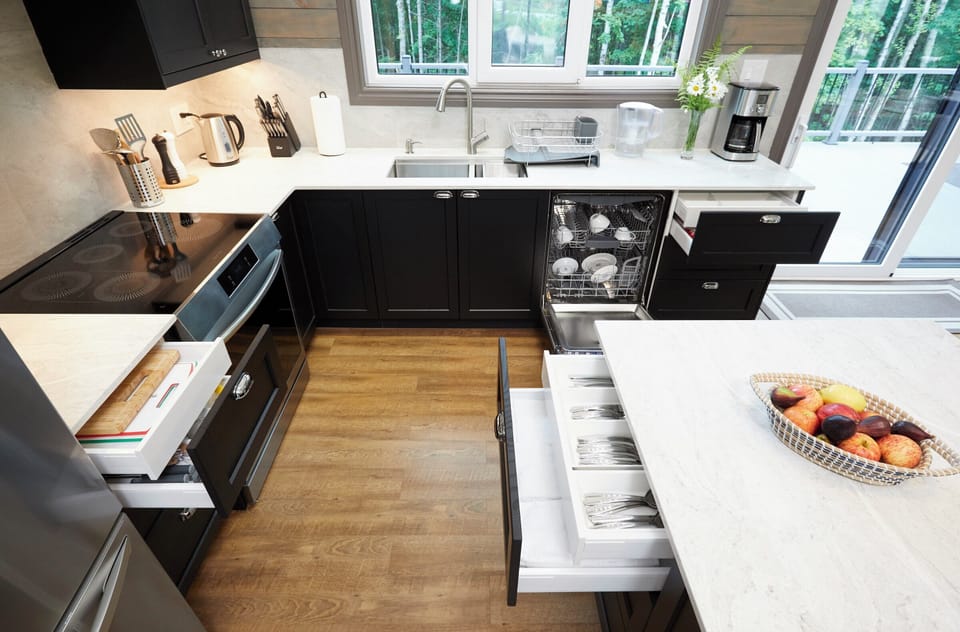 Kitchen with storage
