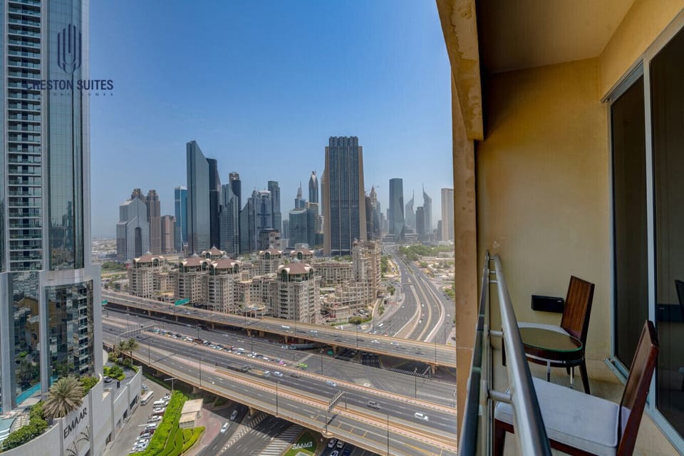 The balcony layout and furniture may vary slightly from one room to another, but each balcony is cozy and perfect for relaxing.