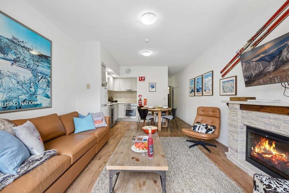 Living, dining, kitchen