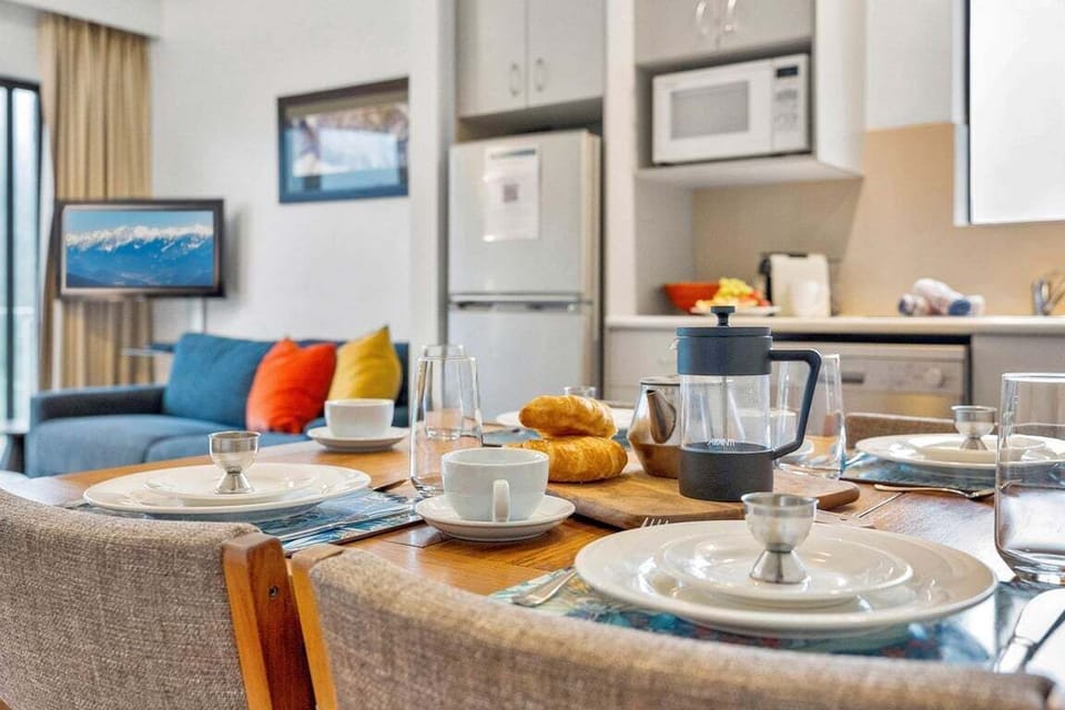 Living, dining, kitchen
