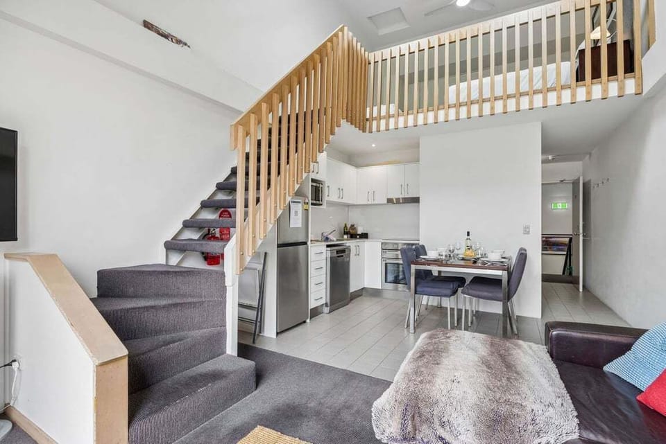 Living, dining, kitchen