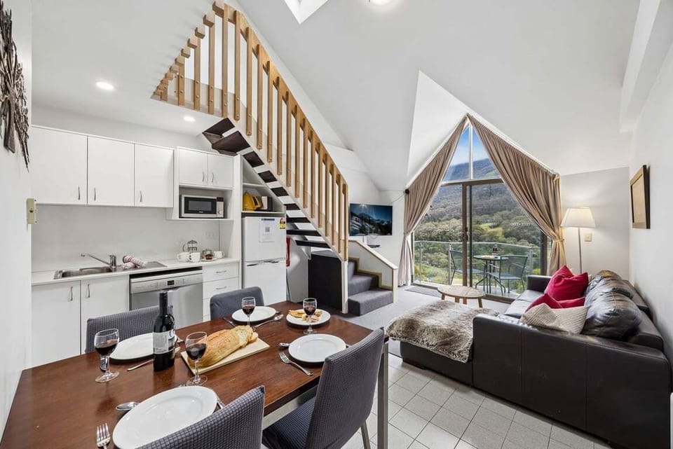 Living, dining, kitchen, loft