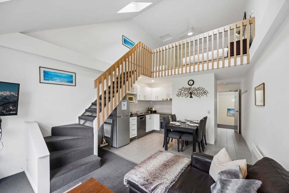 Living, dining, kitchen, loft