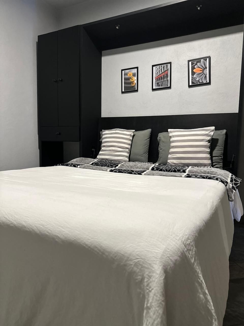 Premium bedding, Tempur-Pedic beds, desk, laptop workspace