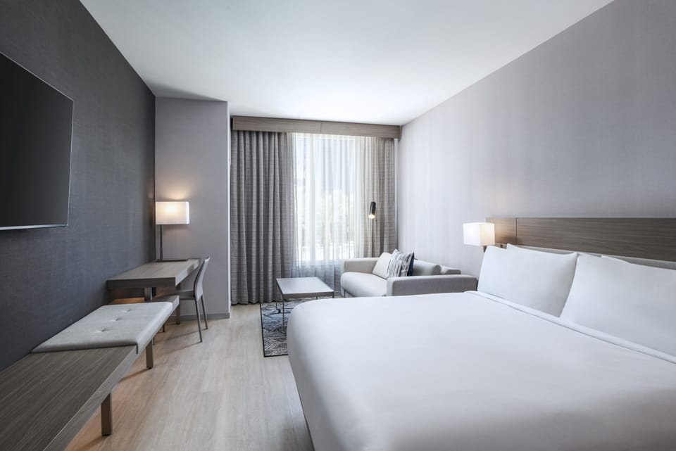 In-room safe, desk, laptop workspace, blackout drapes