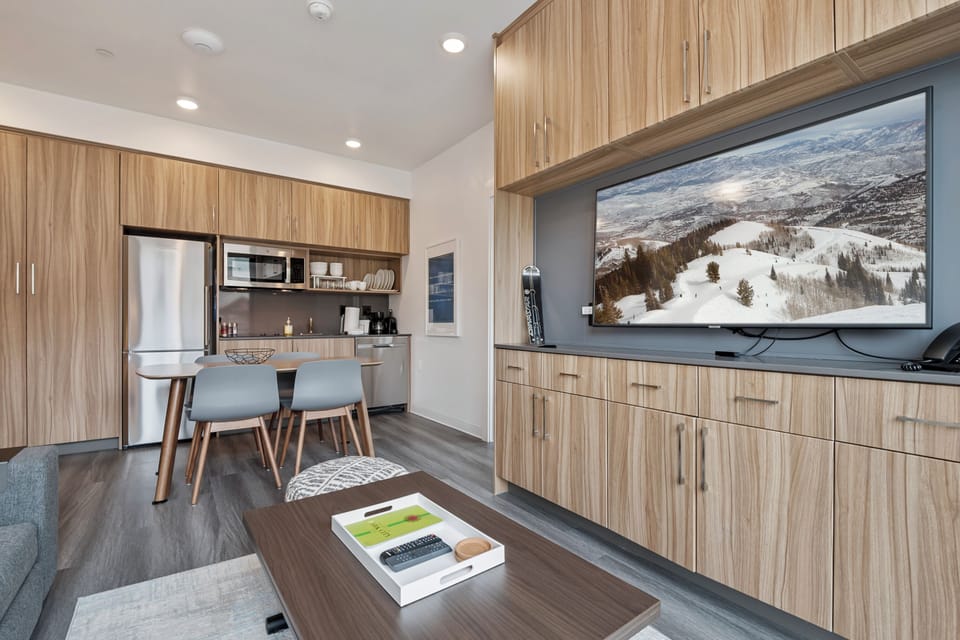 Nice living room with RokuTV to stream all services