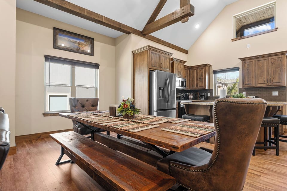 family size open airy seating for all.