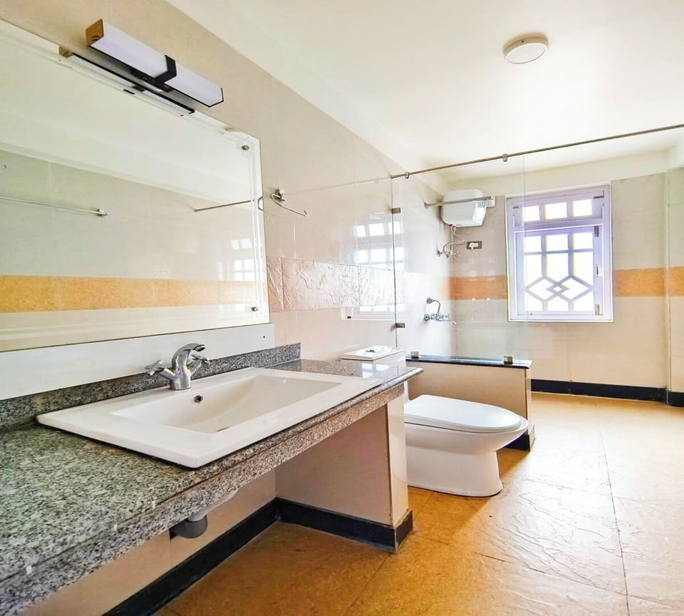 Deluxe Double Room | Bathroom | Shower, free toiletries, towels, toilet paper