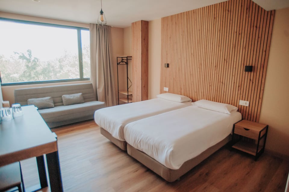 Deluxe Twin Room, City View | Desk, laptop workspace, free WiFi