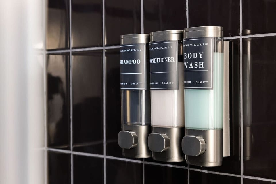 Fully Stocked & Ready – No need to pack toiletries—refillable, spa-grade essentials are built right in.