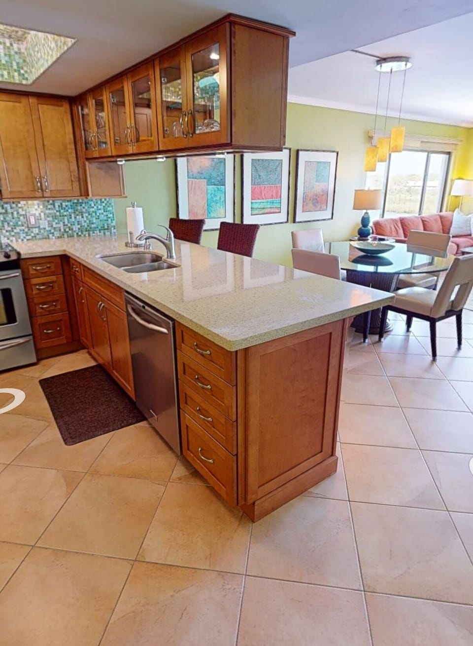 Kitchen and dining area