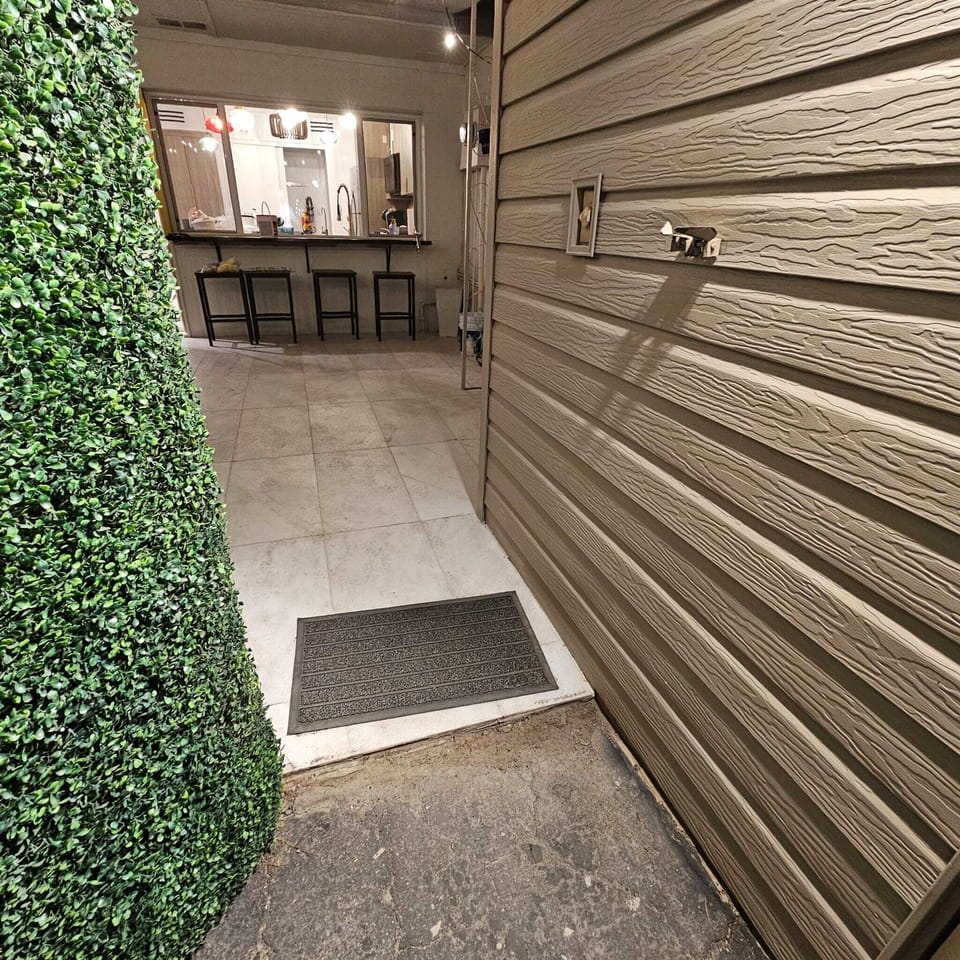 Patio back carport entrance