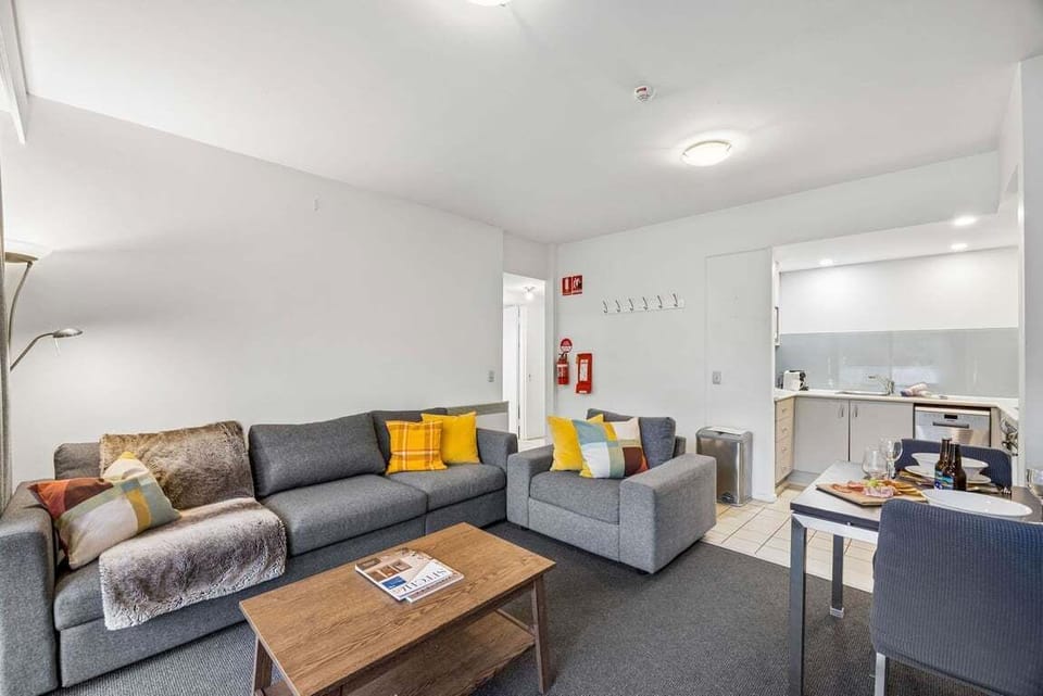 Living, dining, kitchen