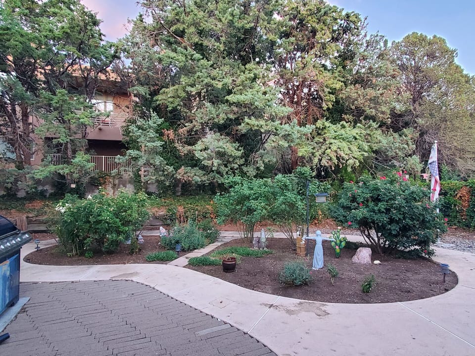 Backyard adds privacy for your stay