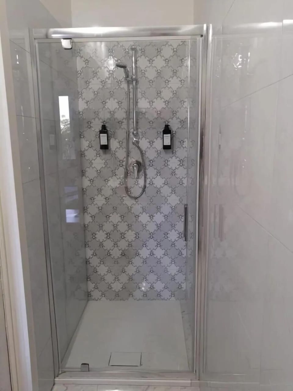 Hair dryer, bathrobes, bidet, towels