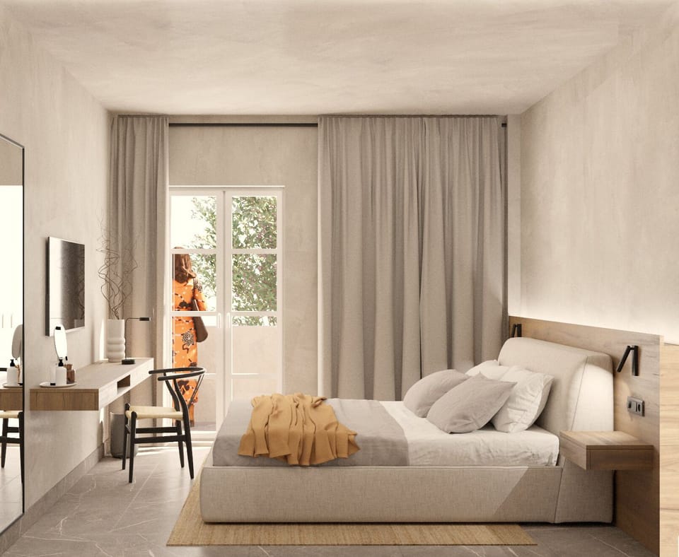 Superior Double Room, Garden View | WiFi (free), bed sheets