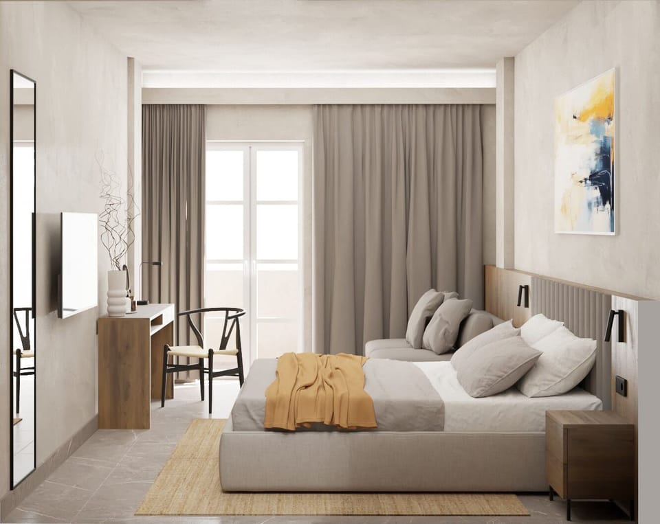 Superior Triple Room, Garden View | WiFi (free), bed sheets