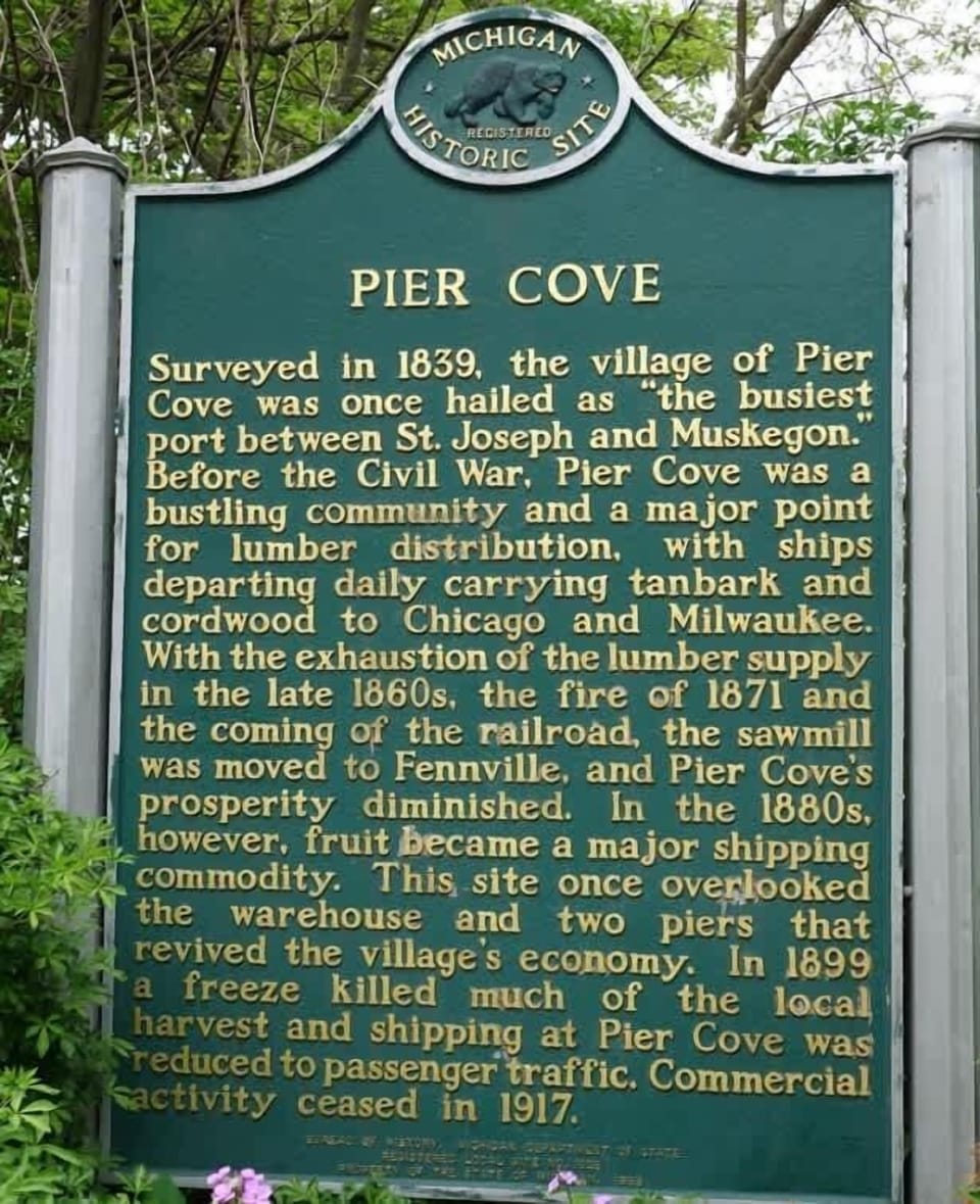 Pier Cove Whispers Tales of its Bustling Past as a Shipping Port, Now a Tranquil Escape by the Shores of Lake Michigan